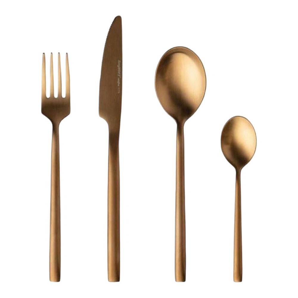 BergHOFF Gem Flatware 2 Sets Gold Plated New In Box - Picture 3 of 4